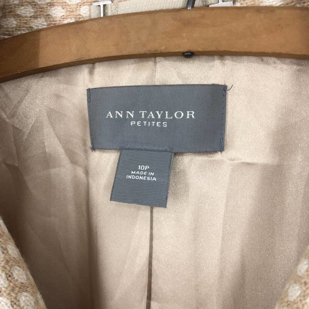 Ann Taylor Wool Blend Patterned Midi Peacoat Sz 1… - image 2